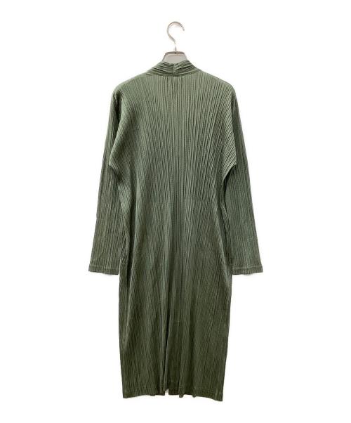 PLEATS PLEASE（プリーツプリーズ）PLEATS PLEASE (プリーツプリーズ) 薄手カーディガン 黄緑 サイズ:4の古着・服飾アイテム