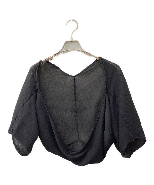 ISSEY MIYAKE（イッセイミヤケ）ISSEY MIYAKE (イッセイミヤケ) 薄手カーディガン ブラック サイズ:Freeの古着・服飾アイテム