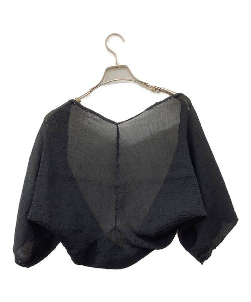 ISSEY MIYAKE（イッセイミヤケ）ISSEY MIYAKE (イッセイミヤケ) 薄手カーディガン ブラック サイズ:Freeの古着・服飾アイテム