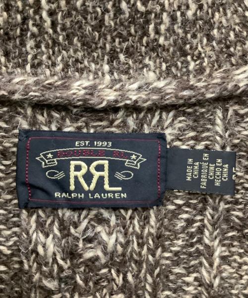RRL（ダブルアールエル）RRL (ダブルアールエル) マールドアランニットショールカラーカーディガン ブラウン サイズ:LGの古着・服飾アイテム