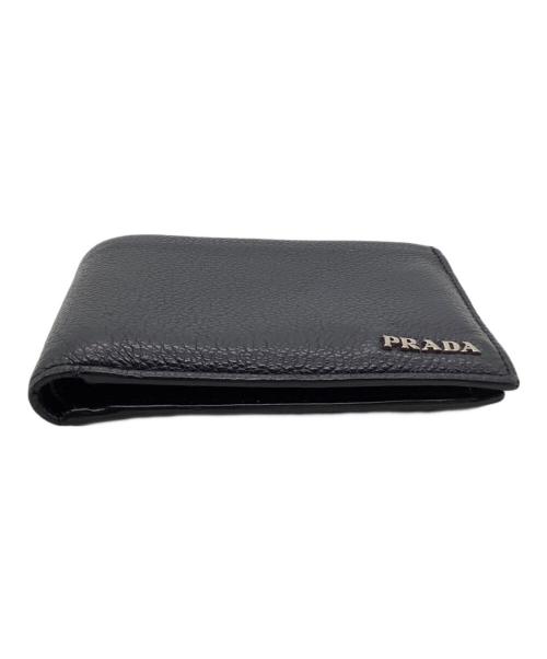 PRADA（プラダ）PRADA (プラダ) 2つ折り財布 ブラックの古着・服飾アイテム