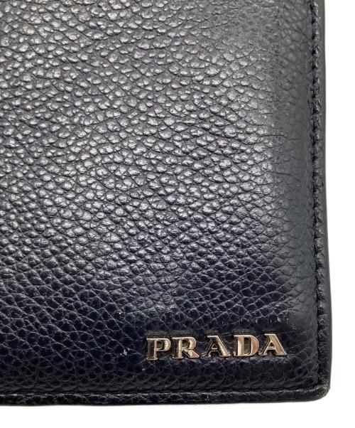 PRADA（プラダ）PRADA (プラダ) 2つ折り財布 ブラックの古着・服飾アイテム