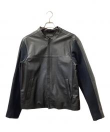 EMPORIO ARMANI（エンポリオ アルマーニ）の古着「レザージャケット」｜ブラック