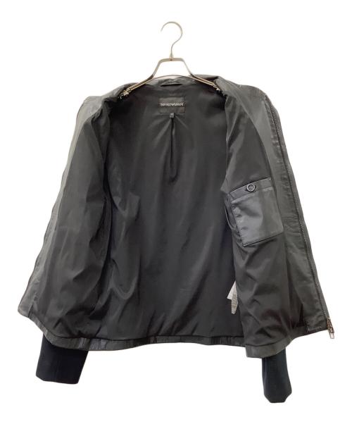 EMPORIO ARMANI（エンポリオ アルマーニ）EMPORIO ARMANI (エンポリオ アルマーニ) レザージャケット ブラック サイズ:XXLの古着・服飾アイテム