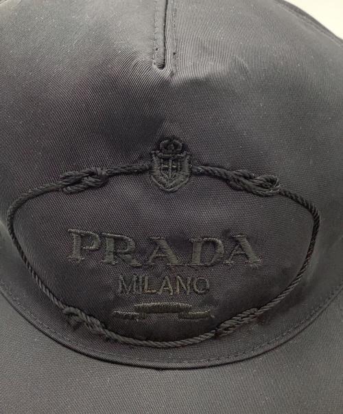 PRADA（プラダ）PRADA (プラダ) キャップ ブラック サイズ:Lの古着・服飾アイテム