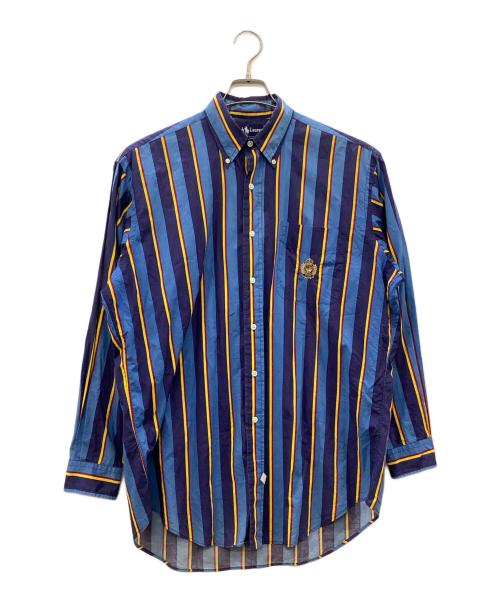 POLO RALPH LAUREN（ポロ・ラルフローレン）POLO RALPH LAUREN (ポロ・ラルフローレン) 長袖シャツ ネイビー×ブルー サイズ:Mの古着・服飾アイテム