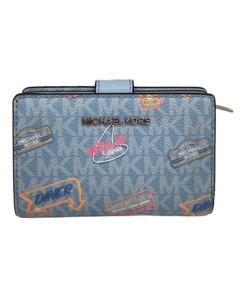 MICHAEL KORS（マイケルコース）MICHAEL KORS (マイケルコース) 2つ折り財布 ブルーの古着・服飾アイテム