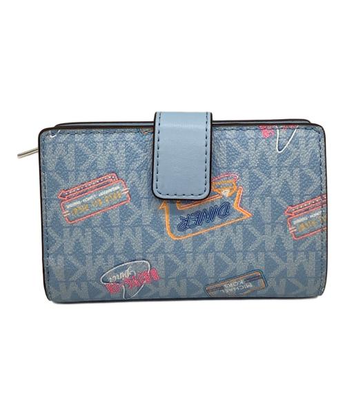 MICHAEL KORS（マイケルコース）MICHAEL KORS (マイケルコース) 2つ折り財布 ブルーの古着・服飾アイテム