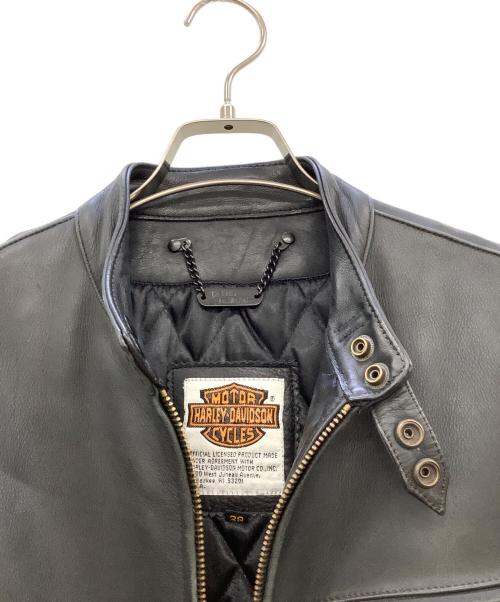 HARLEY-DAVIDSON（ハーレーダビッドソン）HARLEY-DAVIDSON (ハーレーダビッドソン) レザージャケット ブラック サイズ:38の古着・服飾アイテム