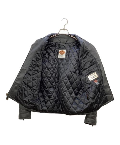 HARLEY-DAVIDSON（ハーレーダビッドソン）HARLEY-DAVIDSON (ハーレーダビッドソン) レザージャケット ブラック サイズ:38の古着・服飾アイテム