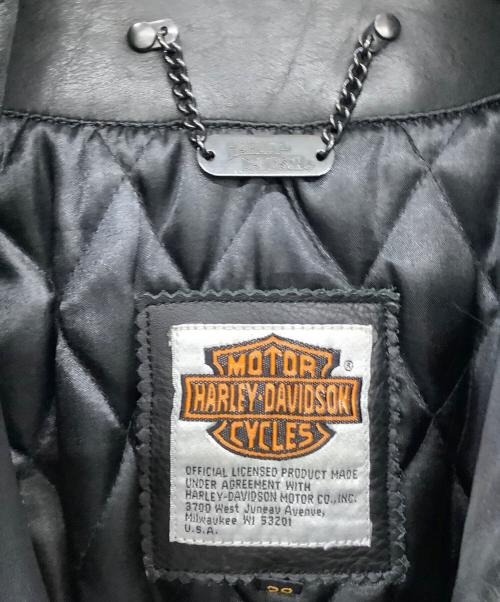 HARLEY-DAVIDSON（ハーレーダビッドソン）HARLEY-DAVIDSON (ハーレーダビッドソン) レザージャケット ブラック サイズ:38の古着・服飾アイテム