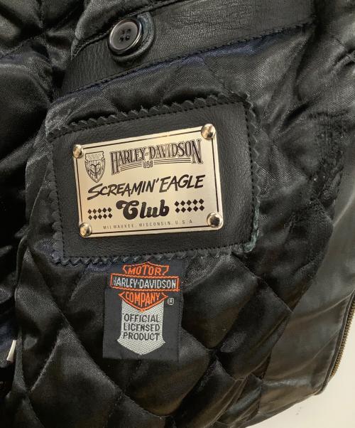 HARLEY-DAVIDSON（ハーレーダビッドソン）HARLEY-DAVIDSON (ハーレーダビッドソン) レザージャケット ブラック サイズ:38の古着・服飾アイテム