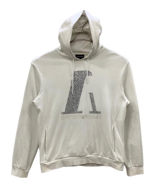 EMPORIO ARMANI（エンポリオ アルマーニ）EMPORIO ARMANI (エンポリオ アルマーニ) パーカー ホワイト サイズ:Mの古着・服飾アイテム