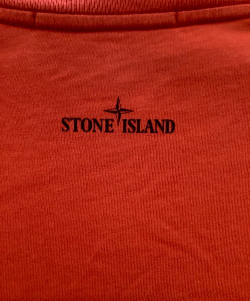 STONE ISLAND（ストーンアイランド）STONE ISLAND (ストーンアイランド) 半袖Tシャツ レッド サイズ:Mの古着・服飾アイテム