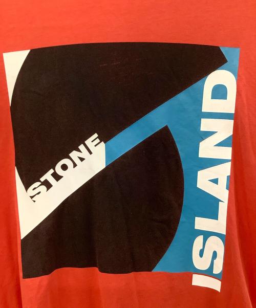 STONE ISLAND（ストーンアイランド）STONE ISLAND (ストーンアイランド) 半袖Tシャツ レッド サイズ:Mの古着・服飾アイテム