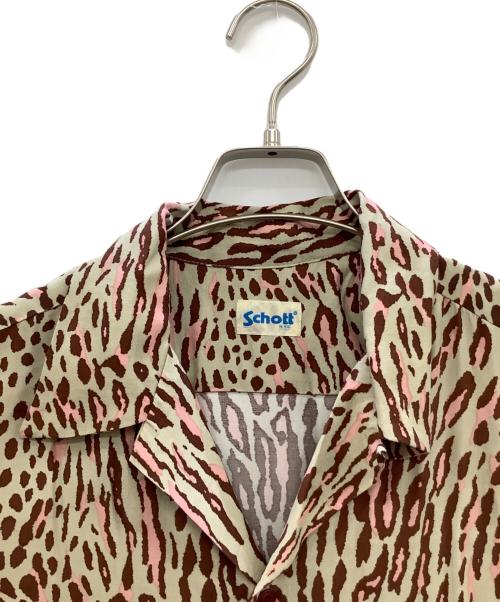 Schott（ショット）Schott (ショット) RAYON SHIRT LEOPARD ベージュ サイズ:Sの古着・服飾アイテム