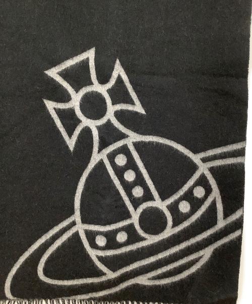 Vivienne Westwood（ヴィヴィアンウエストウッド）Vivienne Westwood (ヴィヴィアンウエストウッド) マフラー ブラック×グレーの古着・服飾アイテム