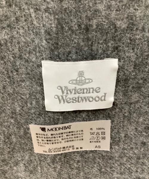Vivienne Westwood（ヴィヴィアンウエストウッド）Vivienne Westwood (ヴィヴィアンウエストウッド) マフラー ブラック×グレーの古着・服飾アイテム