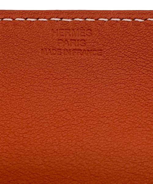 HERMES（エルメス）HERMES (エルメス) Hエヴリン	ヴィド・ポッシュ ブラウン×オレンジの古着・服飾アイテム