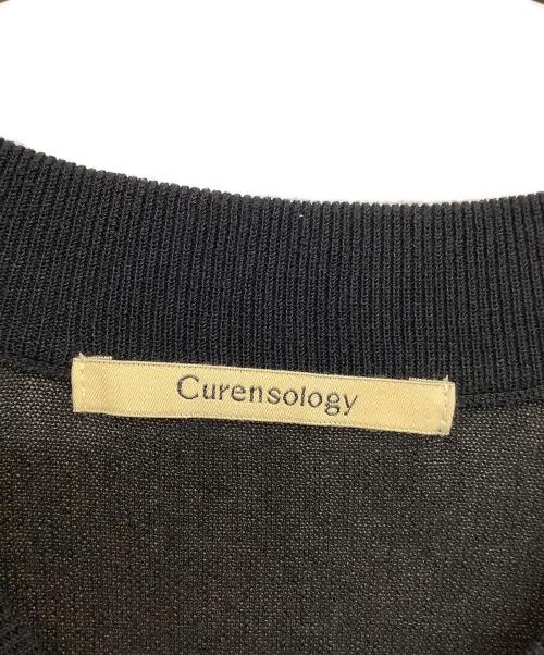 Curensology（カレンソロジー）Curensology (カレンソロジー) 薄手ニット ブラック サイズ:Fの古着・服飾アイテム