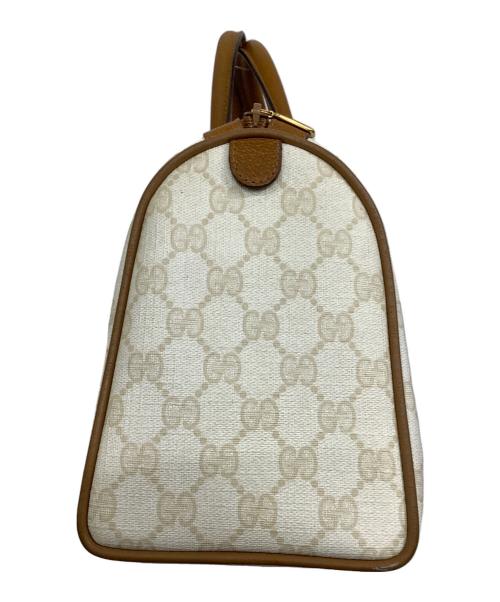 GUCCI（グッチ）GUCCI (グッチ) ミニボストンバッグ ホワイト×ブラウンの古着・服飾アイテム