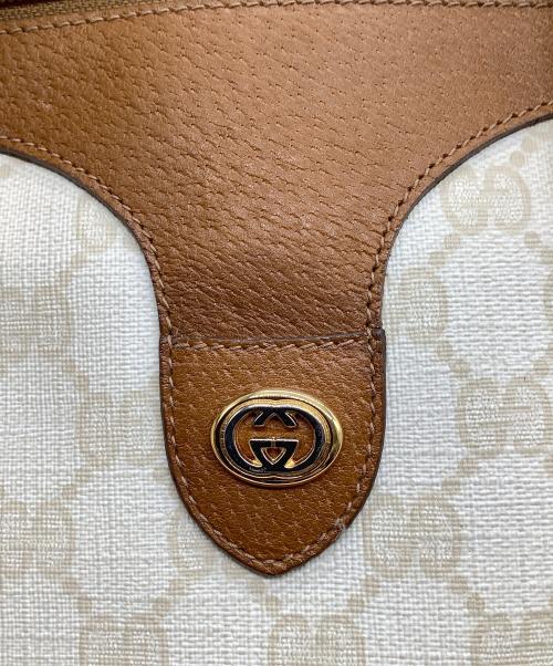 GUCCI（グッチ）GUCCI (グッチ) ミニボストンバッグ ホワイト×ブラウンの古着・服飾アイテム