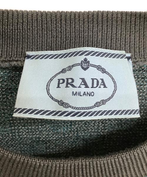 PRADA（プラダ）PRADA (プラダ) 薄手ニット グレー サイズ:38の古着・服飾アイテム