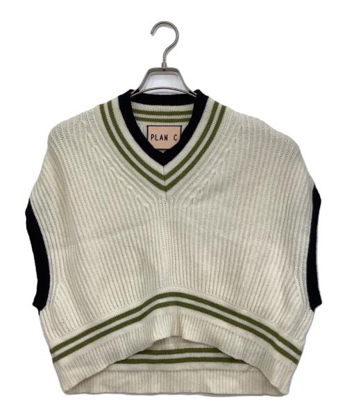 PLAN C（プランシー）PLAN C (プランシー) ニットベスト ベージュ サイズ:36の古着・服飾アイテム