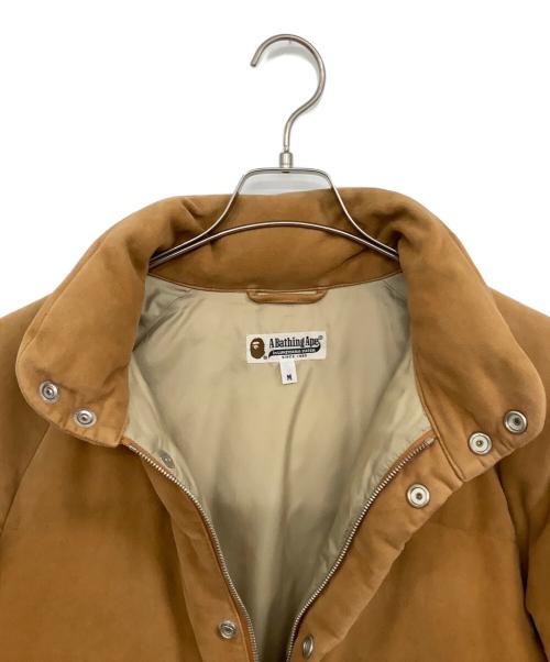 A BATHING APE（アベイシングエイプ）A BATHING APE (アベイシングエイプ) モールスキンクラシックダウンジャケット ブラウン サイズ:Mの古着・服飾アイテム