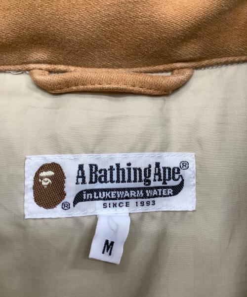 A BATHING APE（アベイシングエイプ）A BATHING APE (アベイシングエイプ) モールスキンクラシックダウンジャケット ブラウン サイズ:Mの古着・服飾アイテム