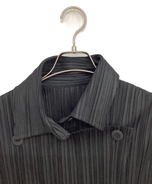 PLEATS PLEASE（プリーツプリーズ）PLEATS PLEASE (プリーツプリーズ) プリーツダブルジャケット ブラック サイズ:4の古着・服飾アイテム