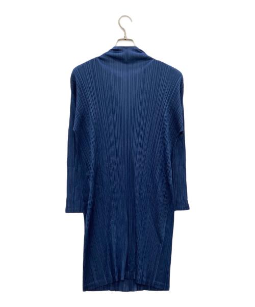 PLEATS PLEASE（プリーツプリーズ）PLEATS PLEASE (プリーツプリーズ) ロングカーディガン ブルー サイズ:3の古着・服飾アイテム