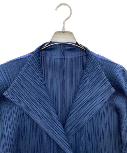 PLEATS PLEASE（プリーツプリーズ）PLEATS PLEASE (プリーツプリーズ) ロングカーディガン ブルー サイズ:3の古着・服飾アイテム