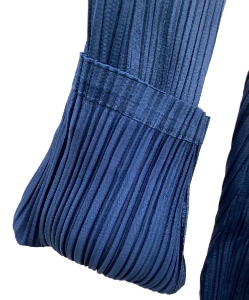 PLEATS PLEASE（プリーツプリーズ）PLEATS PLEASE (プリーツプリーズ) ロングカーディガン ブルー サイズ:3の古着・服飾アイテム