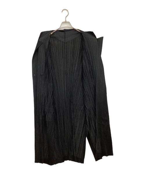PLEATS PLEASE（プリーツプリーズ）PLEATS PLEASE (プリーツプリーズ) プリーツロングコート ブラック サイズ:2の古着・服飾アイテム