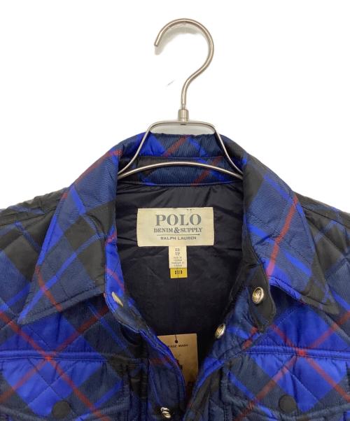 POLO RALPH LAUREN（ポロ・ラルフローレン）POLO RALPH LAUREN (ポロ・ラルフローレン) 中綿ベスト ブルー×ブラック サイズ:XSの古着・服飾アイテム