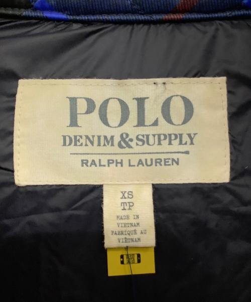 POLO RALPH LAUREN（ポロ・ラルフローレン）POLO RALPH LAUREN (ポロ・ラルフローレン) 中綿ベスト ブルー×ブラック サイズ:XSの古着・服飾アイテム