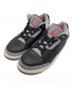 NIKEナイキ）の古着「AIR JORDAN3	Retro OG "Black Cement"」｜ブラック×グレー