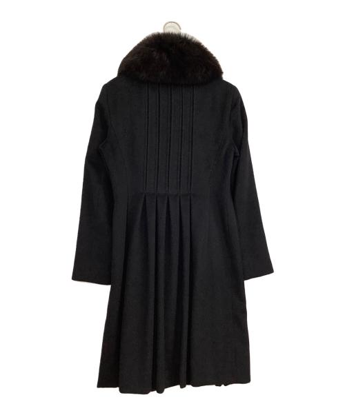 Max Mara Studio（マックスマーラ ストゥディオ）Max Mara Studio (マックスマーラ ストゥディオ) フォックスファーカラーコート ブラック サイズ:38の古着・服飾アイテム