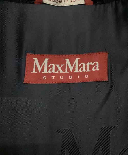 Max Mara Studio（マックスマーラ ストゥディオ）Max Mara Studio (マックスマーラ ストゥディオ) フォックスファーカラーコート ブラック サイズ:38の古着・服飾アイテム