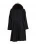 Max Mara Studio (マックスマーラ ストゥディオ) フォックスファーカラーコート ブラック サイズ:38：25000円