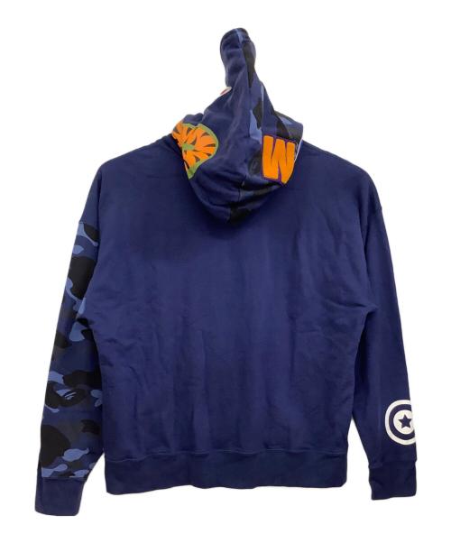 A BATHING APE（アベイシングエイプ）A BATHING APE (アベイシングエイプ) SHARK FULL ZIP HOODIE ネイビー サイズ:XLの古着・服飾アイテム