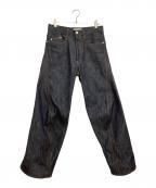 NVRFRGTネヴァーフォーゲット）の古着「3D TWISTED WIDE LEG JEANS」｜インディゴ