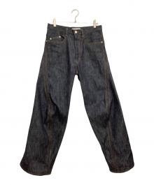 NVRFRGT（ネヴァーフォーゲット）の古着「3D TWISTED WIDE LEG JEANS」｜インディゴ