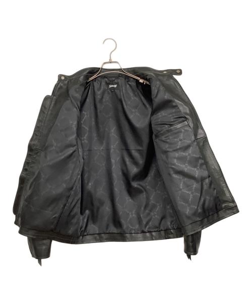 Schott（ショット）Schott (ショット) パデット シングルライダースジャケット ブラック サイズ:Lの古着・服飾アイテム