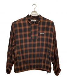 TIGHTBOOTH PRODUCTION（タイトブースプロダクション）の古着「PLAID HALF ZIP L/S SHIRT」｜ブラウン