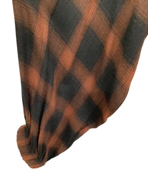 TIGHTBOOTH PRODUCTION（タイトブースプロダクション）TIGHTBOOTH PRODUCTION (タイトブースプロダクション) PLAID HALF ZIP L/S SHIRT ブラウン サイズ:Lの古着・服飾アイテム