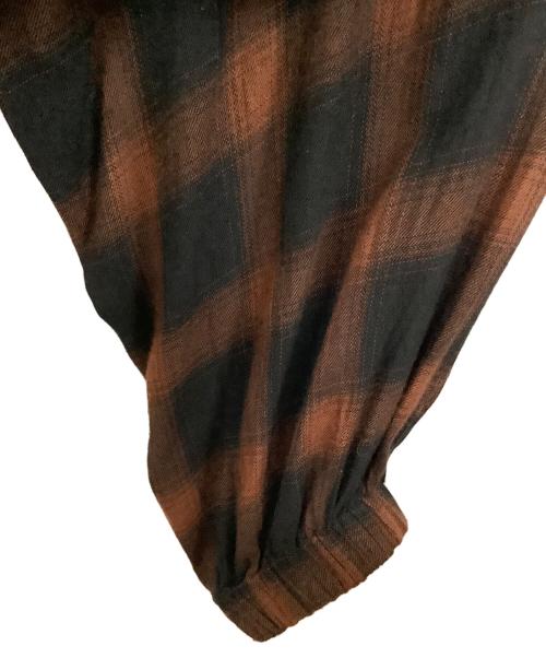 TIGHTBOOTH PRODUCTION（タイトブースプロダクション）TIGHTBOOTH PRODUCTION (タイトブースプロダクション) PLAID HALF ZIP L/S SHIRT ブラウン サイズ:Lの古着・服飾アイテム
