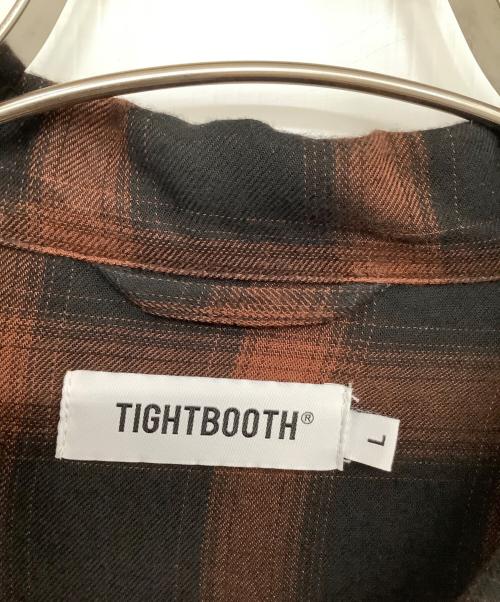 TIGHTBOOTH PRODUCTION（タイトブースプロダクション）TIGHTBOOTH PRODUCTION (タイトブースプロダクション) PLAID HALF ZIP L/S SHIRT ブラウン サイズ:Lの古着・服飾アイテム