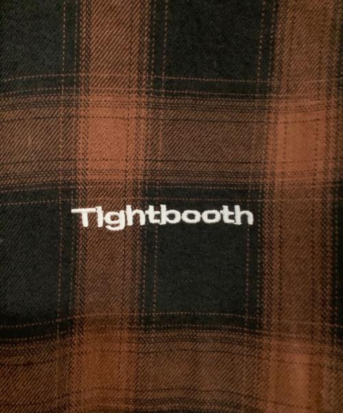 TIGHTBOOTH PRODUCTION（タイトブースプロダクション）TIGHTBOOTH PRODUCTION (タイトブースプロダクション) PLAID HALF ZIP L/S SHIRT ブラウン サイズ:Lの古着・服飾アイテム
